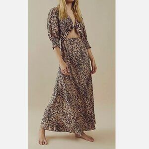 NWOT Free People String Of Hearts Printed maxi dress size XS